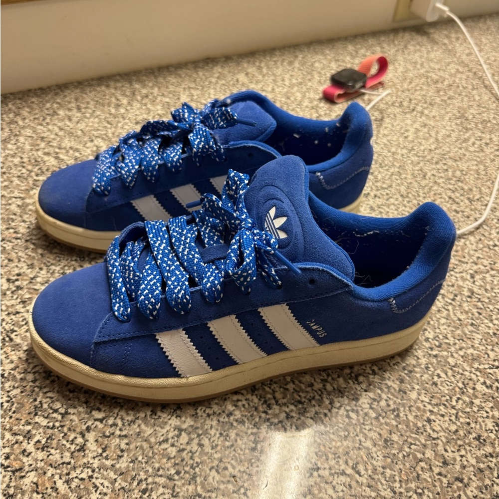 Adidas Royal Blue Sneakers with White Accents